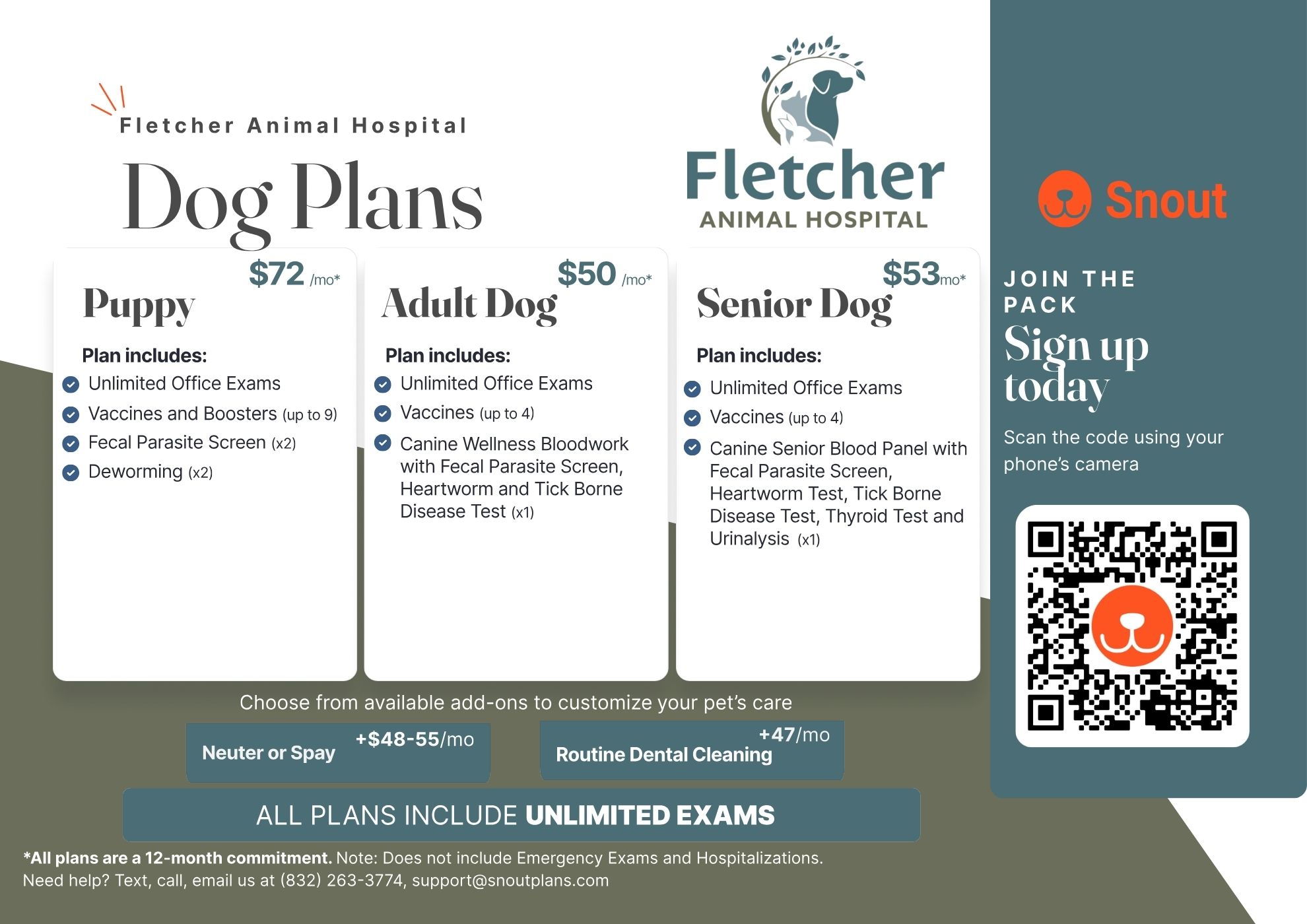 Fletcher Animal Hospital Dog Postcard Image